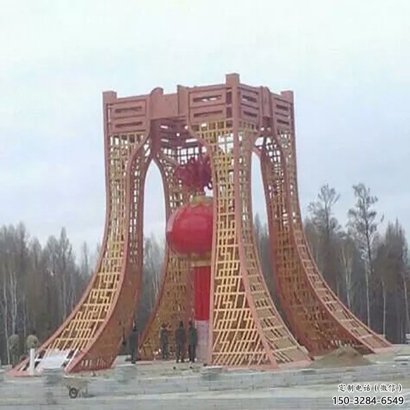 焦作景區(qū)燈籠球雕塑供給，公園雕塑，燈籠球雕塑供求