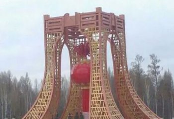 焦作景區(qū)燈籠球雕塑供給，公園雕塑，燈籠球雕塑供求