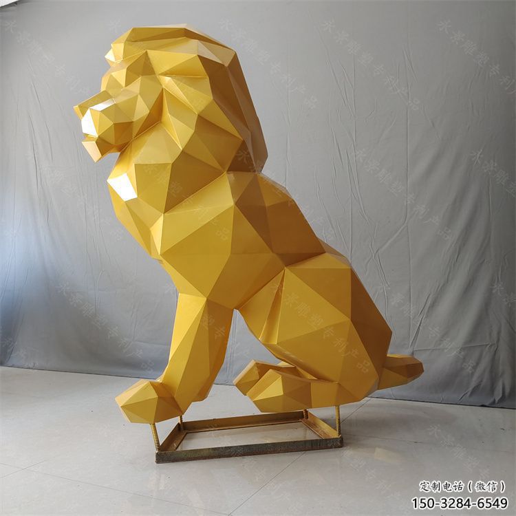 荊門獅子雕塑服務(wù)商，動(dòng)物雕塑，不銹鋼獅子雕塑制作