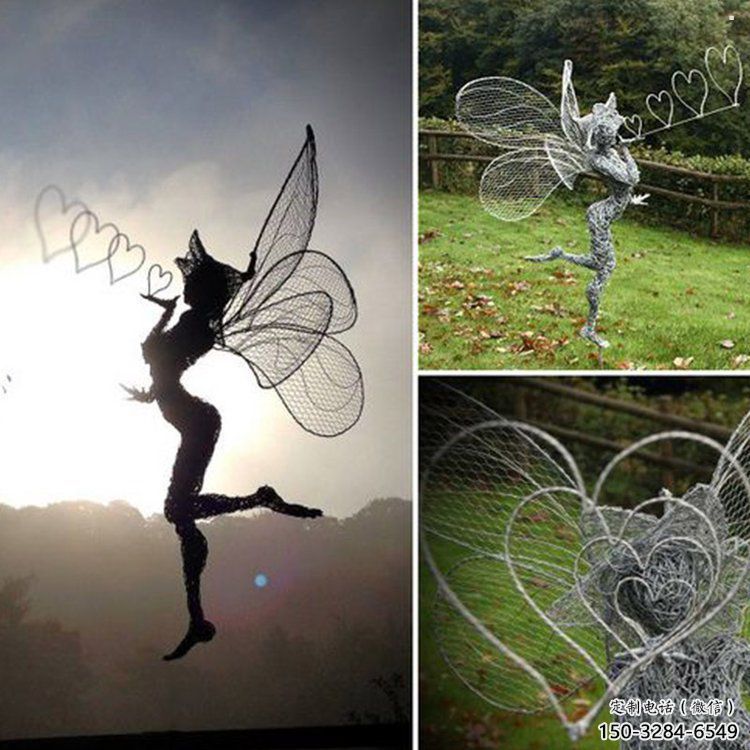 白城小精靈雕塑，抽象卡通雕塑，美陳人物擺件