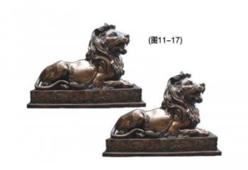 荊州公園獅子雕塑供求，景觀(guān)雕塑，鑄銅趴獅雕塑優(yōu)選