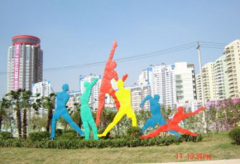 岳陽投籃雕塑，剪影工藝制作，不銹鋼體育人物雕塑