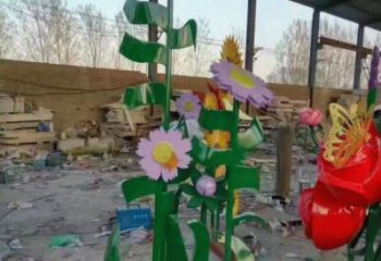 新建茉莉花雕塑訂做，城市雕塑，不銹鋼茉莉花雕塑廠