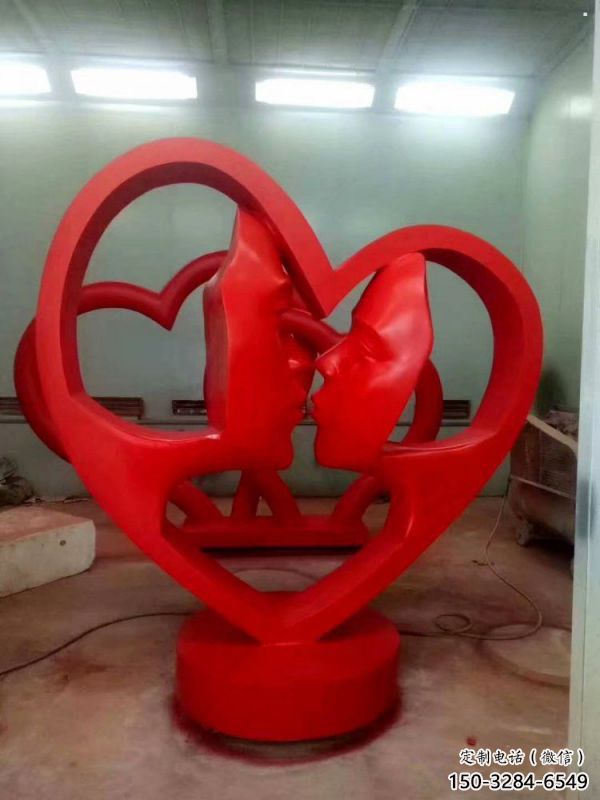 和林格爾制造心形人物雕塑供需，鋼管組合，雕塑工程制作供應(yīng)