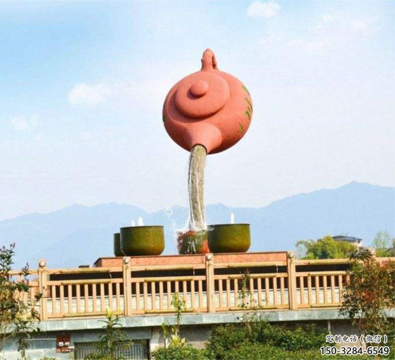 青銅峽公園天壺雕塑工廠，不銹鋼材質(zhì)，圓雕形式