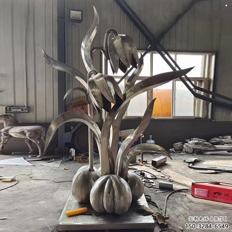 果洛木棉花雕塑制造商，城市雕塑，不銹鋼木棉花雕塑廠家