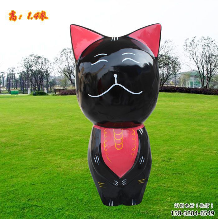 青島廣場小貓雕塑，動物擺件，仿古工藝