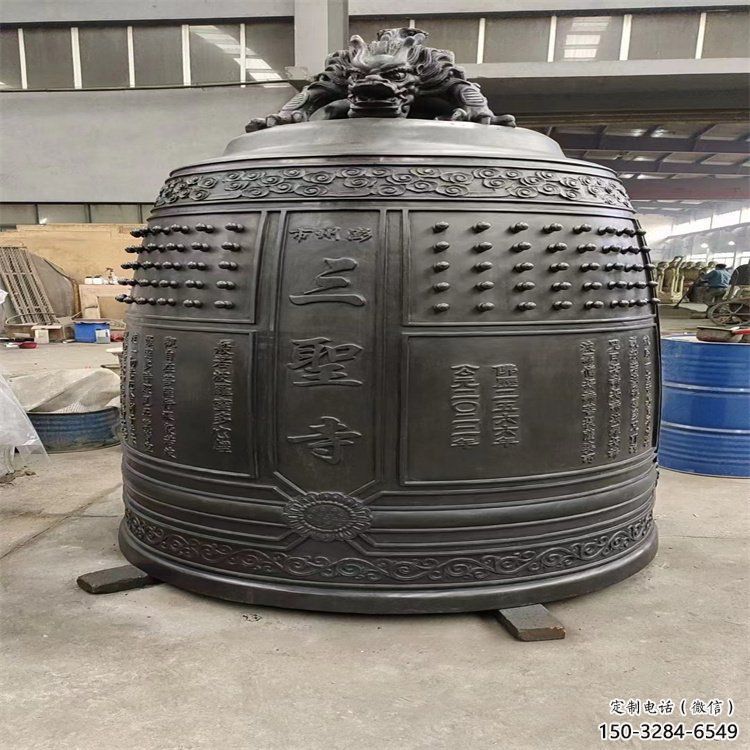 濰坊三圣寺銅鐘雕塑-鑄銅鐘雕塑-平直形結(jié)構(gòu)