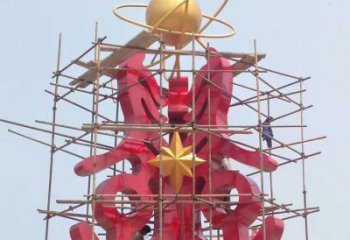 宜春景觀科技之星雕塑選用，美陳雕塑，抽象不銹鋼科技之星雕塑標(biāo)準(zhǔn)