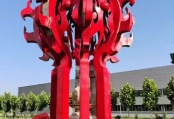 玉泉火球雕塑，精神堡壘火球雕塑落地展示