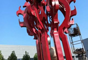 興安盟火球雕塑，精神堡壘火球雕塑落地展示