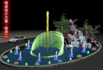 鄂爾多斯旱地漂浮噴泉雕塑，水景藝術(shù)噴泉雕塑生產(chǎn)商