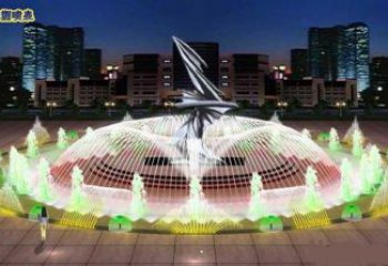 烏海水景搖擺噴泉雕塑，循環(huán)噴水模式噴泉雕塑加工