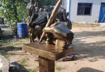 大武口手握鋼筆雕塑，街道標(biāo)識(shí)，玻璃鋼手握鋼筆雕塑廠家