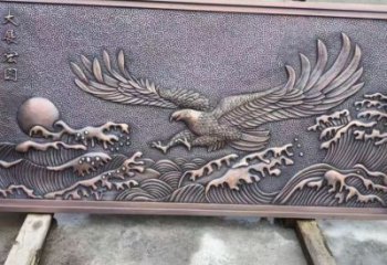 海北老鷹浮雕訂做，景區(qū)雕塑，鍛銅動(dòng)物浮雕定價(jià)