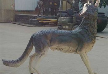 陽(yáng)泉銅狼雕塑廠家，銅雕動(dòng)物狼，仿真工藝制作