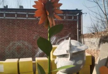 咸陽(yáng)太陽(yáng)花雕塑工程，美陳雕塑，玻璃鋼太陽(yáng)花雕塑廠家