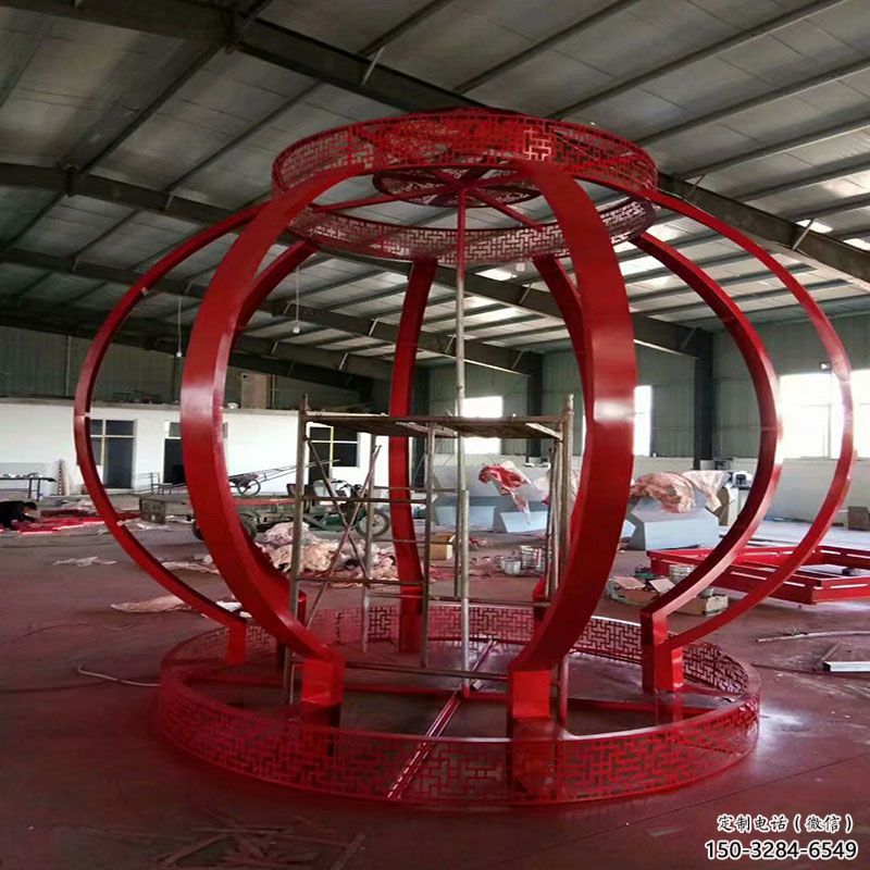 榆林景觀燈籠雕塑優(yōu)選，陸地?cái)[件，園林不銹鋼燈籠雕塑供應(yīng)