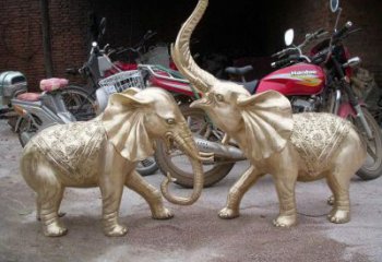 安康大象雕塑制造商，小區(qū)擺件，銅大象雕塑提供