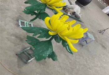 廣安景區(qū)菊花雕塑優(yōu)選，圓雕體系，城市菊花雕塑選定