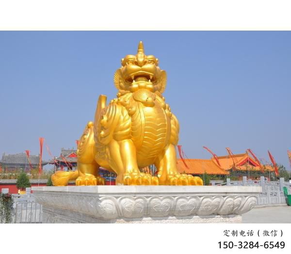 臨滄廣場貔貅雕塑，動物彩繪雕塑，抽象效果