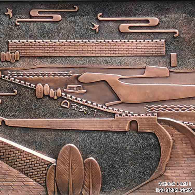 昭通銅浮雕景墻雕塑，圓雕工藝