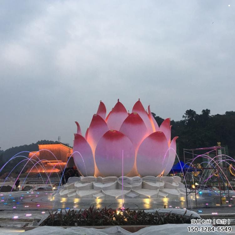 金華蓮花雕塑廠家，景區(qū)雕塑，水景蓮花噴泉雕塑精選