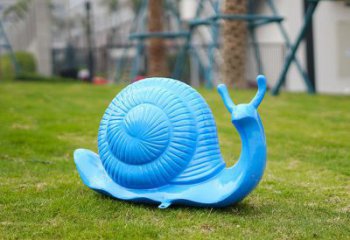 曲水彩繪蝸牛雕塑廠家，園林動物小品，玻璃鋼蝸牛雕塑生產(chǎn)