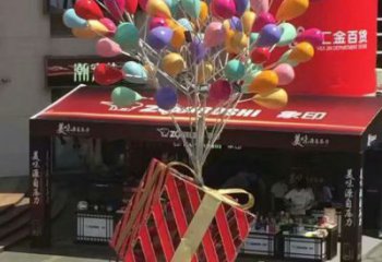 臨滄氣球樹雕塑承接，美陳雕塑，玻璃鋼氣球樹雕塑制造